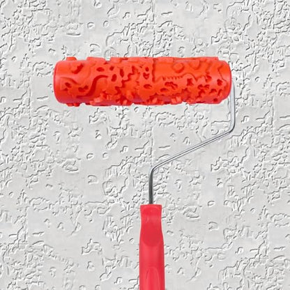 7"DIY Patterned Paint Roller | Decorative Art Texture Roller | Embossing Texture Rubber Roller Painting Supplies | Pattern Art Texture Tools for Household Wall Painting (BK323R) - style: BK323R