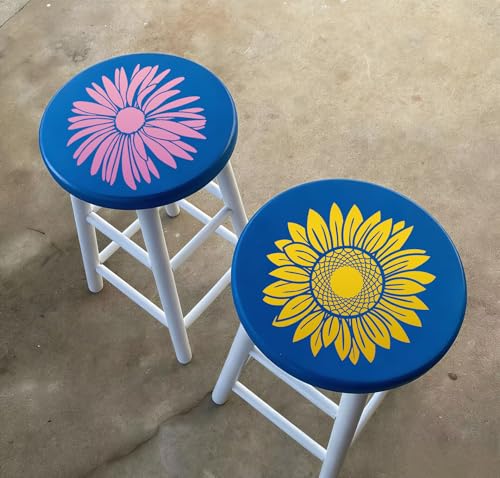 Large Flower Stencils for Walls 11.8inch Hummingbird Dragonfly Stencil Reusable Daisy Sunflower Tree Vine Stencils for Painting on Wood Fence Wall Furniture Fabrics DIY Decor - style: Nature