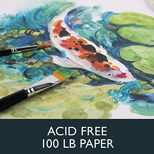 Derwent Academy Heavyweight Acrylic Paint Pad, 24 Sheets, 11" x 14" (54998)