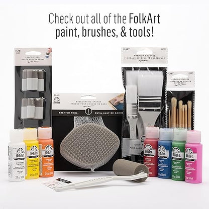 FolkArt Plaid Nylon Brush Set, 50559 Brown (3-Piece)