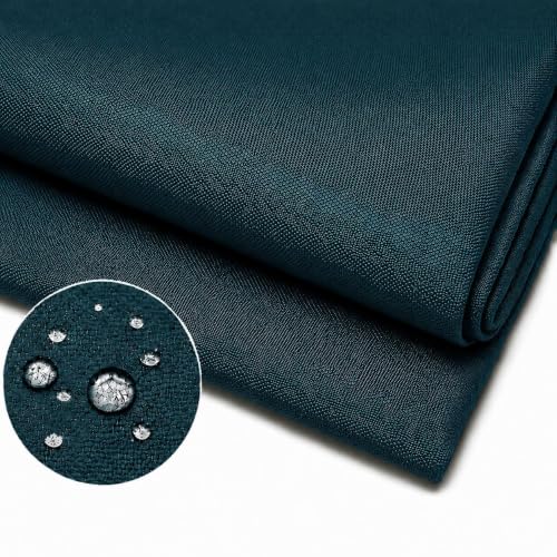 600 Denier 60" Wide Waterproof, Water Repellant Canvas Fabric for Indoor/Outdoor Projects, Upholstery, Home Decor - Sold by the Yard - color: Teal, size: 1 Yard