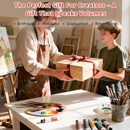 Stretched Canvases Cotton Linen for Oil & Heavy Acrylics 6-Pack 3 Sizes | includes 10x12, 14x18, 18x24, 400gsm cotton linen blend, triple gesso primed, deep frame, Warp-Resistant
