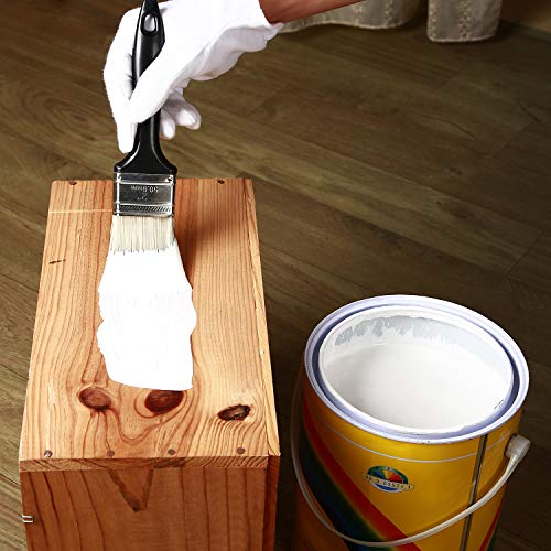 KINJOEK Paint Brush 14 Packs 1 Inch, Home Wall Trim House Chip Paintbrush Set, Professional Multi-Purpose Home Repair Tools for DIY Paint Stains Varnishes Glues Acrylics Cabinet Deck Fence Edge Door - size: 1"