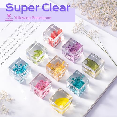 HeyClear 1000g UV Resin kit Crystal Clear, Hard, Low Odor, Premixed UV Epoxy Resin Glue Fast Curing for Beginners Jewelry Making, DIY Crafts, Casting Coating and Resina Art - size: 1000g