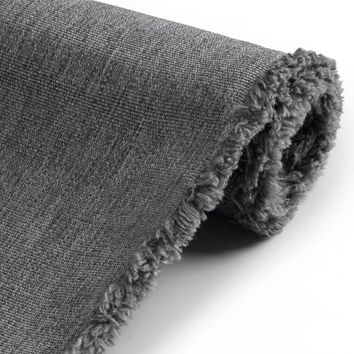 Foreate 600D Waterproof Canvas Fabric by The Yard 58” W Outdoor Upholstery Fabric for Chairs Indoor Polyester Material Patio Cushion Furniture Cover DIY Sewing, 2 Yard Dark Grey - color: Dark Grey, size: 2 yard pre cut