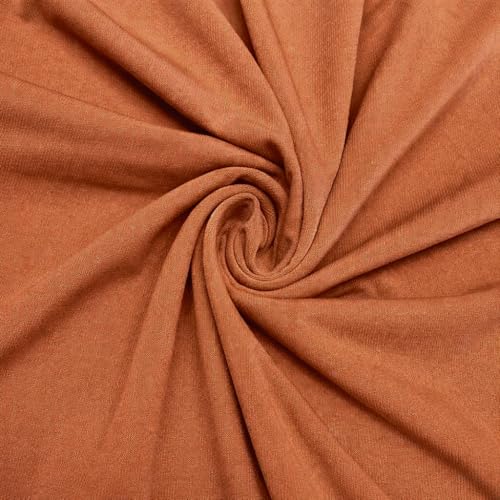 ITY Jersey Fabric | Spandex Knit | 2-Way Stretch | 95% Poly, 5% Spandex | Anti-Wrinkle, Breathable | 60" Wide | By the Yard | Apparel, Event Decor, Drapery (Copper, 1 Yard) - color: Copper, size: 1 Yard