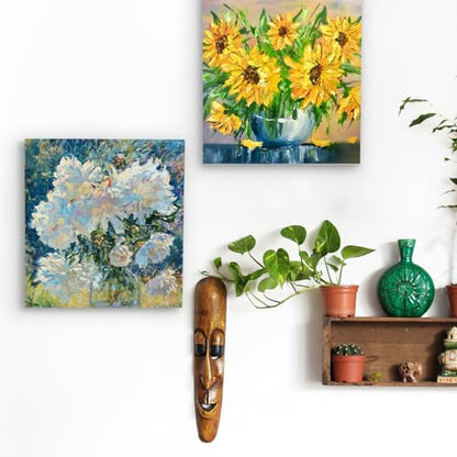 Falling in Art 2 Pack Unfinished Wooden Canvas Panels, 6x6 Gallery Birch Wood Panels Kit, 1 1/2" Deep Art Cradle Boards for Acrylic Painting, Pouring and Burning - size: 6*6 2 Pack
