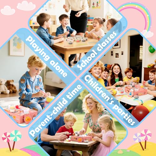 Aestd-ST Polymer Clay 50 Colors & Air Dry Clay Kit - Cake Themed
