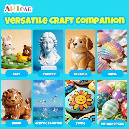 ARTPAR Air Dry Clay Glaze - 100ml Air Dry Clay Varnish ,High-Gloss Waterproof Prevents Cracking and Resists Scratches; Suitable for Polymer Clay and Pottery Ceramics, Oil Paintings, and Wood