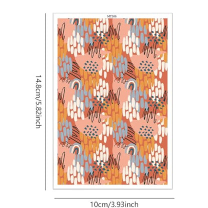 10 Pcs Clay Transfer Paper for DIY Art Crafts, Irregular Smear Shape Water Polymer Clay Transfer Paper Sheets for Polymer Clay Jewelry Earrings Making Supplies 5.82X3.93 inch - color: Irregular Smear Shape