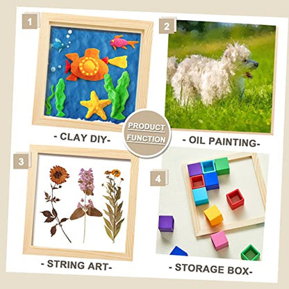 Kathfly 12 Pcs 8 x 8'' Wood Panel Boards, Unfinished Wood Canvas Panels for Painting Crafts DIY Drawing Pouring Art Projects - size: 8 x 8 Inch