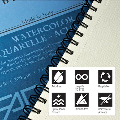 Fabriano 1264 Watercolor Pad, Bright White - size: 11 x 15