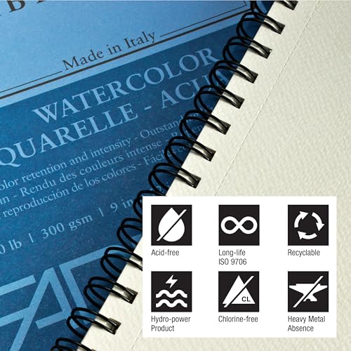 Fabriano 1264 Watercolor Pad, Bright White - size: 7 x 10