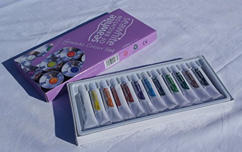 Starter Gouache colour paint set, 12 colours each 12ml