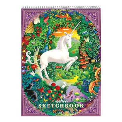 eeBoo: Unicorn Spiral Bound Blank Sketchbook - 60 Pages, 140 GSM/95 LB Paper, 8.5x11, Eco-Friendly, Kids Art Supplies - style: Unicorn