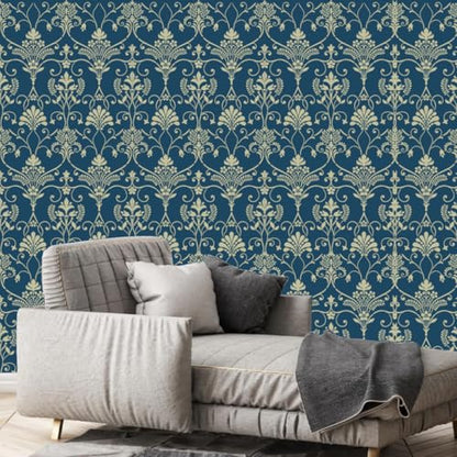 Damask Stencils for Walls 12inch Corner Border Stencil Large Texture Stencils Mixed Medium Layering Templates for Painting on Walls Furniture Canvas Fabric - style: Damask