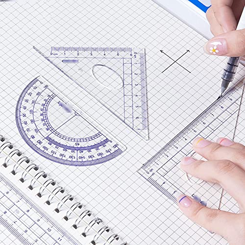 Drawing Compass Drafting Tools Student Compass Compass Drawing Too Set Math Geometry Set Drawing Drawing Triangle Ruler Suitable for School Home and Office Math Ruler Kit