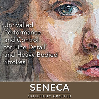Seneca Artist Brush, Filbert 2 (1700FB-2) by Willow Wolfe, Professional Synthetic Bristle Paint Brush for Acrylic, Oil and Water Mixable Oil, Series 1700, 2 Filbert - size: 2