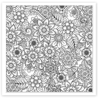CHGCRAFT Abstract Flowers Geometric Flowers Silicone Texture Stamp Polymer Clay Molds DIY Clay Texture Tools for Clay Pottery Earring Jewelry Making Stamp Engraving Machines, Flower, 5.5x5.5inch - style: Abstract Flowers