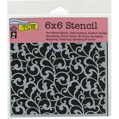 Crafters Workshop TCW710S Template 6"x6"-Endless Swirls - style: Endless Swirls