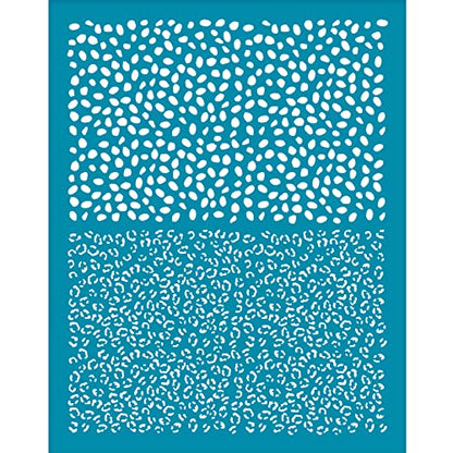 OLYCRAFT 4x5 Inch Layered Leopard Clay Stencil Animal Silk Screen for Polymer Clay Non-Adhesive Silk Screen Printing Stencils Mesh Transfer Stencils for Polymer Clays Earrings Jewelry Making - color: Leopard Print - Double Layer