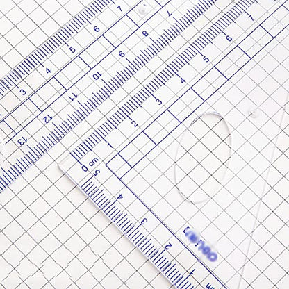 LUNIZ Drawing Compass Student Compass Compass Drawing Too Set Math Geometry Set Drawing Drawing Triangle Ruler Suitable for School Home and Office Drafting Tools