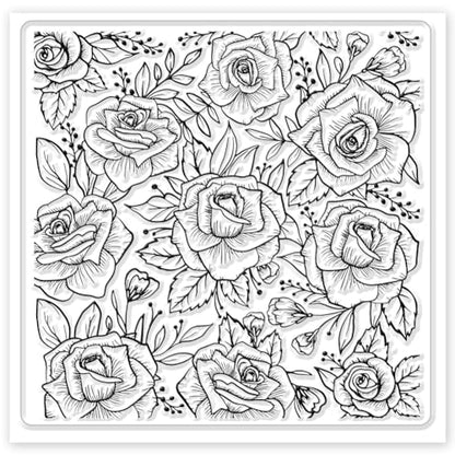 CHGCRAFT Polymer Clay Texture Sheets Rose Background Silicone Texture Stamp Sheets for Polymer Clay Texture Mat for Making Earrings Jewerly, Polymer Clay Earrings Tools, 5.5x5.5inch - style: Rose Background