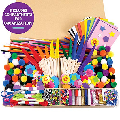 Made By Me Ultimate Craft Box, Art & Craft Activities 1000 Piece Set, Storage Case, Great for Preschool Arts & Crafts, Adult & Group Projects, Craft Box for Kids Girls & Boys - style: 1000 Piece Set