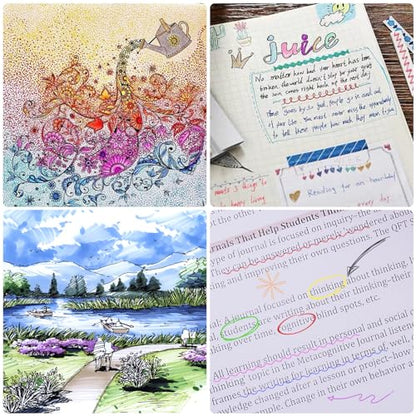 [24 Colors] 05 Micro, Fineliner Pen Set Ink, Fine Point Pen,Multi-liner, Sketching, Anime,Artist Illustrating/Technical Drawing, Office Documents… - color: 24 Colors