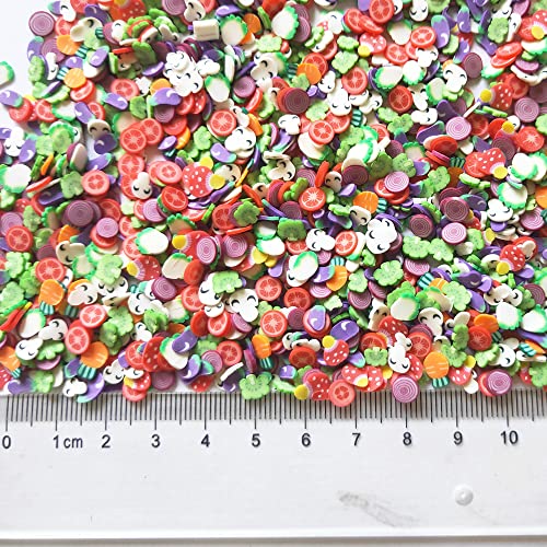 40g Mini Nail Art Fimo Slices Adults Nails Slices Art Design Supplies DIY Craft (Vegetables) - color: Vegetables
