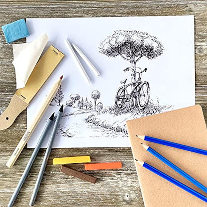 ArtSkills Sketch Kit, Art Sets for Adults with Pencil Set and Charcoal Art Supplies, Shading Pencils for Sketching, Charcoal for Drawing, Professional Drawing Pencils, 39 Pc