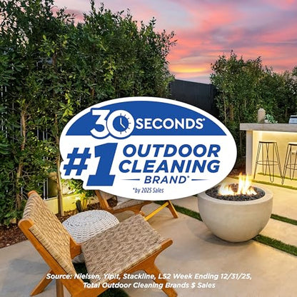 30 SECONDS Outdoor Cleaner 2 Pack with Hose End Sprayer - Cleans Stains from Algae, Mold and Mildew on Vinyl Siding, Deck, Patio, Brick and More - size: 64 Fl Oz (Pack of 2)
