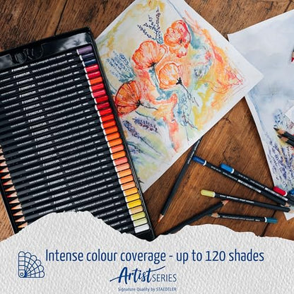 STAEDTLER Mars Lumograph Aquarell Colored Watercolor Pencils, Tin of 12 - style: Tin of 12