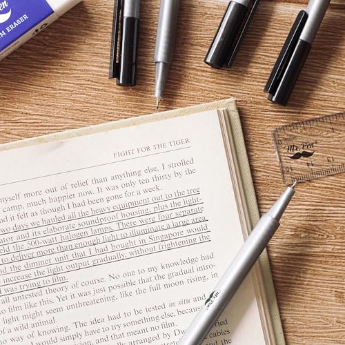 Mr. Pen- Black Fineliner Pens, 12 Pack, Fine Point | Smooth Bible Journaling Pens for Note-Taking, Sketching, Planning, Art Projects, Small Detailing, Fine-Ink Drawings - color: Black, size: 12 Pack