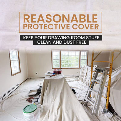 Canvas Painters Drop Cloth (Size 4 x 12 Feet - Pack of 1) - Pure Cotton Paint Drop Cloth for Painting, Curtains, Furniture & Floor Protection - All Purpose Thick Canvas tarp with Double Stitched Edges - size: 4' x 12' - Pack of 1