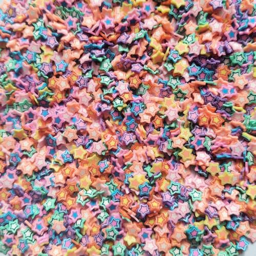 40g Mini Fimo Polymer Stars Slices Adults Nails Slices Art Design Supplies DIY Craft (Stars) - color: Stars