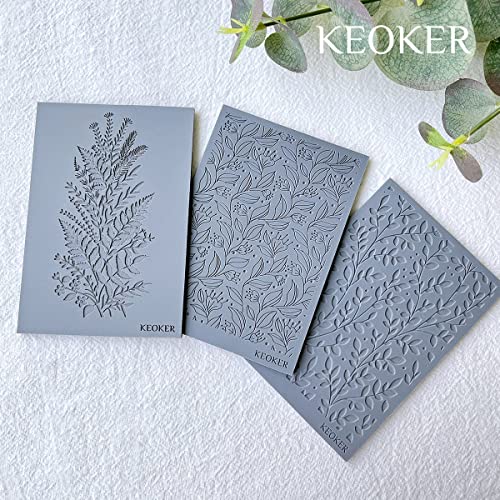 Keoker Polymer Clay Texture Sheets, Clay Texture Mat for Making Earrings Jewerly, Polymer Clay Earrings Tools (No. 7-8) - color: 7-8