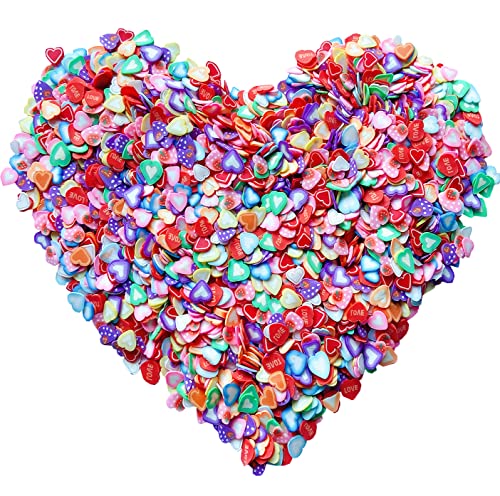 3000 PCS Polymer Fruit Slices Nail Art Slice for DIY 3D Polymer Slices Making for Nail Art (Heart Slices - color: Heart