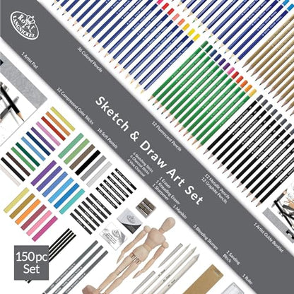 Royal & Langnickel Premier Sketching and Drawing Deluxe Art Set, 134-Piece