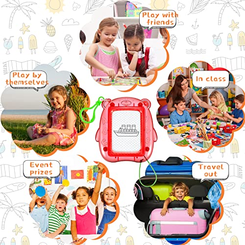 Outus 24 Pcs Mini Magnetic Drawing Boards Goodie Bags Stuffers for Kids Backpack Keychain Clip Drawing Board Erasable Sketch and Painting Pad for Classroom Rewards Party Favors (Bear) - style: Bear