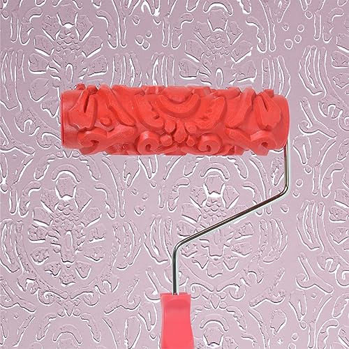 Nichiyo 7'' Texture Roller DIY Decorative Art Pattern Paint Roller Rubber Roller for Walls, Furnitures and Floors Decoration(EG241T) - color: EG241T