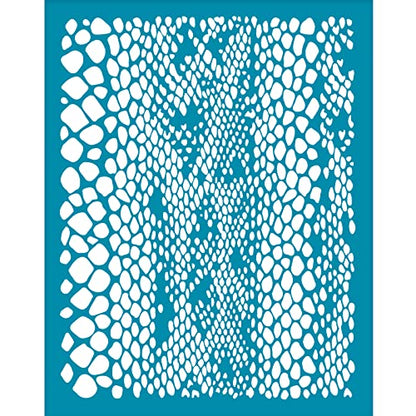 OLYCRAFT 4x5Inch Snakeskin Silk Screen Stencil for Polymer Clay Snake Print Animal Print Mesh Transfer for Polymer Clay Earrings Jewelry Making - color: Snakeskin Pattern
