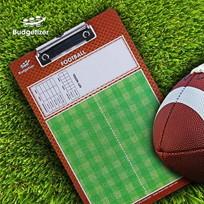 Dry Erase Coaches Clipboard - Includes Whistle and Dry Erase Markers - Double Sided Coach Whiteboard - style: Football