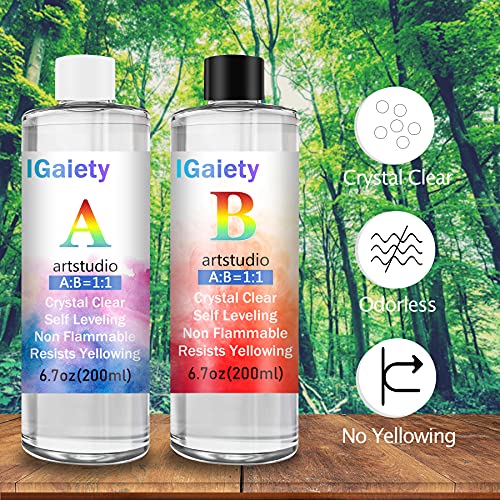 IGaiety Backward Alphabet Mold Resin Kit for Keychain | Epoxy Kit with Alphabet Mold, 2-Part Odorless Resin & 206 Pcs. Create Glossy, Bubble-free Custom Jewelry, Arts & Crafts - size: Alphabet 200ml