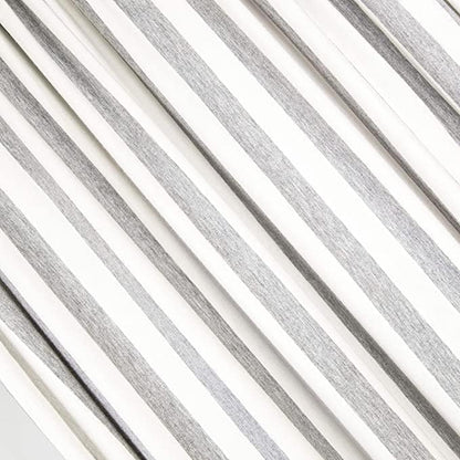 FabricLA Rayon Spandex Jersey Knit Fabric 1" Stripes - 58/60" Inches (150 CM) Wide by The Yard - 4 Way Stretch Fabric - Light to Medium Fabric 220 GSM - (Cream, Grey) - 2 Yards - color: Cream, Grey, size: 2 Yard Pre Cut