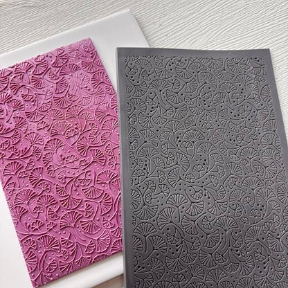 Ginkgo Leaves Polymer Clay Texture Sheets Mats for Polymer Clay Earrings Making Fall Leaf Texture Impressions DIY Tools for Pottery Earrings Jewelry Making DIY Craft Supply