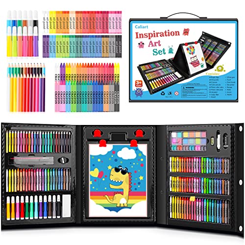 Caliart Art Supplies, 238 Pack Deluxe Art Set for Adults Artists | Painting Coloring Drawing Kit