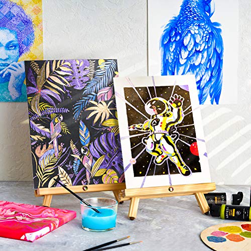 ARTEZA Iridescent Acrylic Paint Set, 10 Galaxy Tones, 60 ml / 2 fl oz Bottles, Shimmer Water-Based Paints for Canvas, Wood, Rocks, Fabric, Paper, and Mixed Media - style: 10 x 60ml (2 fl oz) Galaxy Tones