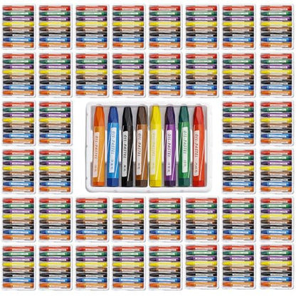 48 Sets 384 Pcs Oil Pastels Bulk 8 Colors Hexagonal Soft Oil Crayons Pastels Easy Grip Non-toxic Art Supplies for Beginners Artists Painting Drawing Blending Graffiti Gallery