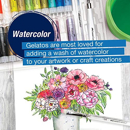 Faber-Castell Gelatos Dolce 2 Gift Set: 28 Watercolor Gel Crayons and Watercolor Supplies for Painting, Drawing & Art, Versatile Adult Pigment Crayons, Journaling Supplies for Artists & Hobbyists - style: Dolce 2 Gift Set